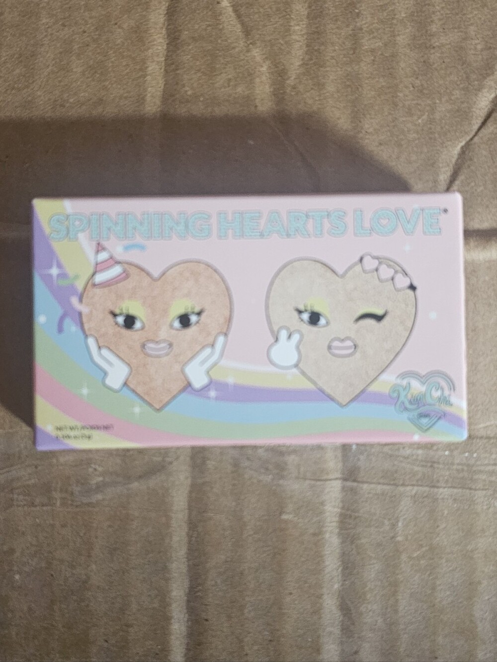 NIB KIM CHI Spinning Hearts LOVE 01 peach Carmel eyeshadow palette